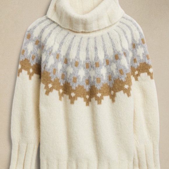 Off white fair isle white sweater! NWT! - Picture 3 of 4